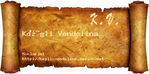 Kégli Vendelina névjegykártya